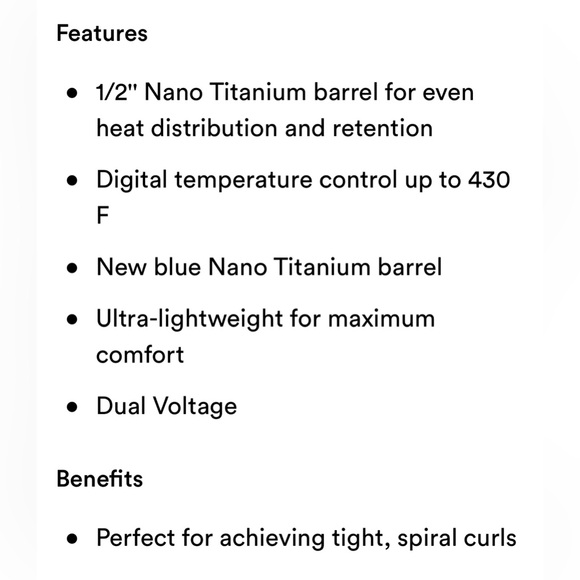 ** SOLD** BaBylissPRO® Nano Titanium™ Ultra-Slim 1/2" Curling Wand - Picture 8 of 11